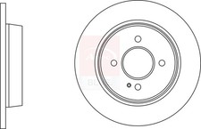 2x Brake Discs Pair Solid Rear 262mm SDK6703 Apec Blue Set 584110U300 Quality