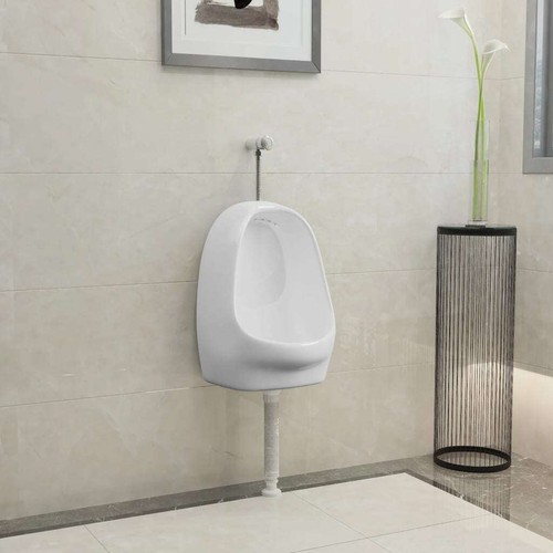 Wall hung urinal with flush - with,