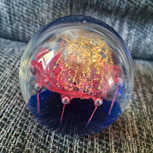 Clear glass paperweight - glass,