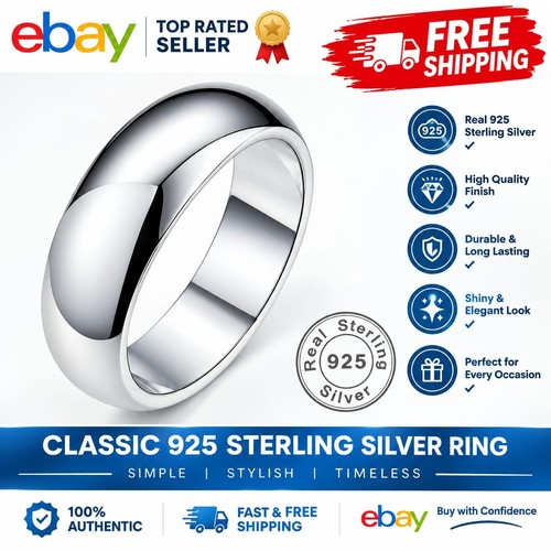 925 sterling silver ring band - 925,