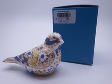 ROYAL CROWN DERBY 2019 25 YEAR GUILD LINNET PAPERWEIGHT