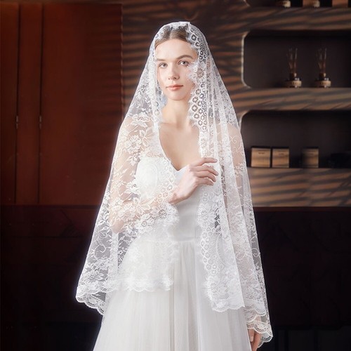 Lace catholic veil black - lace,