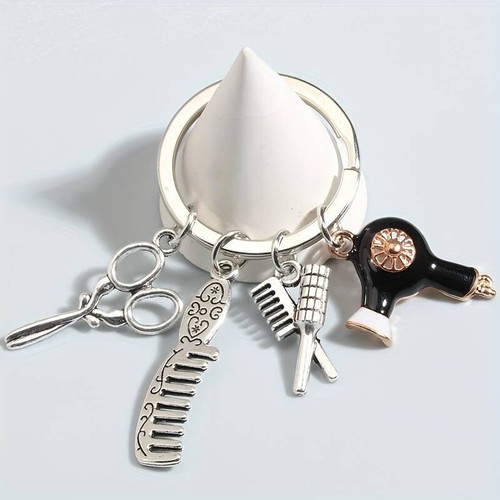 Hairdresser keyring hair dryer - hairdresser,