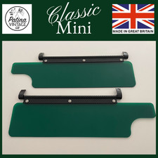 Classic Mini Transparent Sun Visors Carbon Fibre Effect