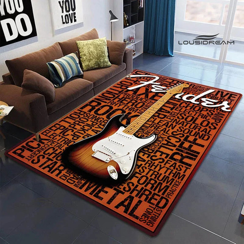 Guitar themed rug rock - guitar, music