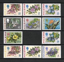 BERMUDA 1970-75 QEII FLOWERS