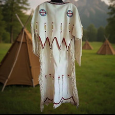 Women White Leather Long