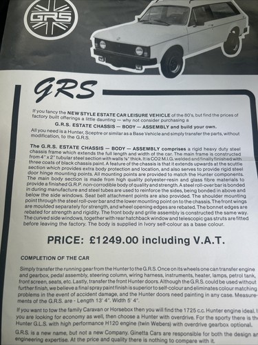 Grs estate chassis kit car - grs,
