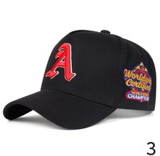 Black Embroidered 3D Letter A