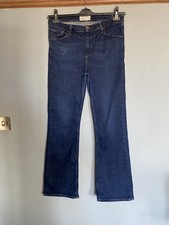 Ladies size UK 16L FAT FACE bootcut blue denim jeans