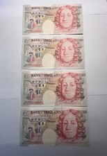 Bank of England £50 Pound notes. 4 consecutive banknotes. 