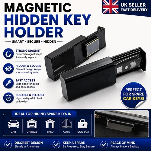 Magnetic car key safe box - key,