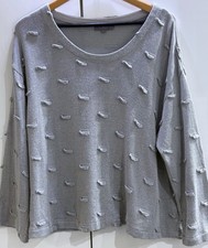 Sahara Grey Linen Blend Relaxed Fit Jumper Size M/L 