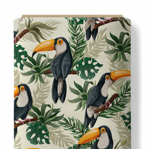 Digital print tropical bird - digital,