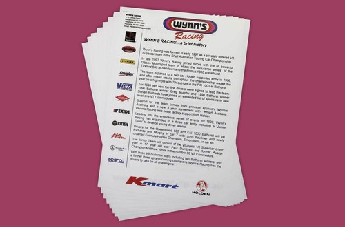 Wynn racing 1999 tooheys - wynn's,