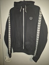 Full Fred Perry Taped Tracksuit..Black And White Size Medium..Great Condition