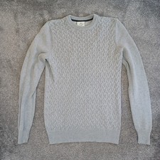 Melka Heavy Knitting Fisherman's Style Jumper Size Small Grey Sweden Pullover