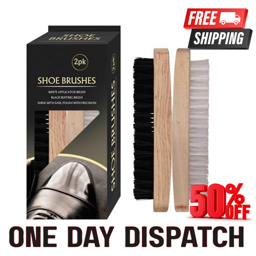 Elegant wooden shoe brush - shoe, set