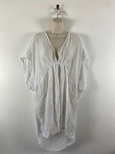 Topshop size Large white suim suit cover up v-neck loose fitting