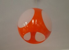 Mid Century Orange And White Massive Space Age Pendant Lamp Luigi Colani 