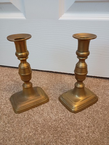 Victorian pair brass - pair, push