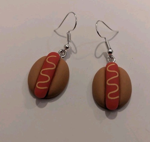 Hot dogs resin earrings - resin,