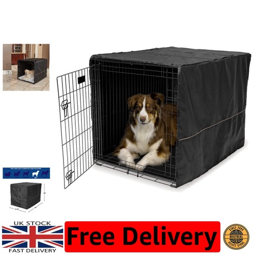 Large dog crate cover black - -,