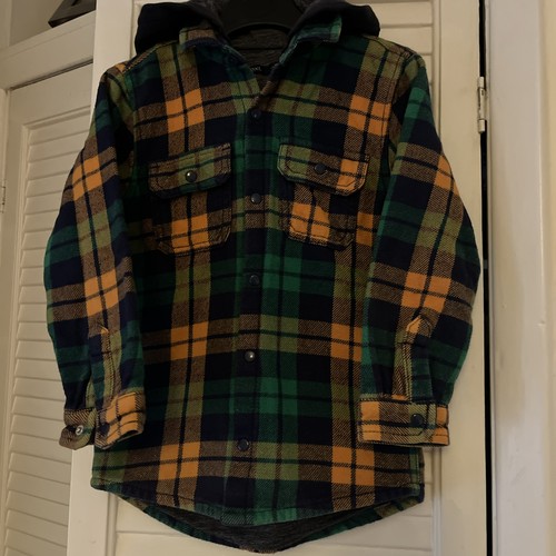 Next hooded green and orange - and,