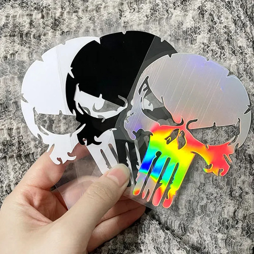 Skull motorcycle stickers - motorcycle,