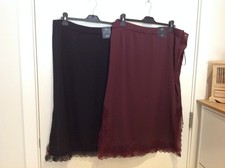 2 x Beautiful M & S Satin feel straight skirts size 16 BNWTs