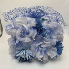 Vintage Blue Floral Pillbox