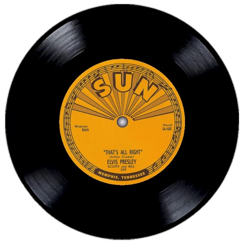 Vintage record coaster sun - record,