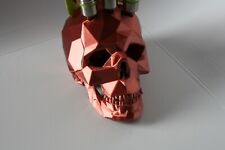 Modern Skull Dart Holder, Silk Copper Colour Holds 3 Darts And 3 Flights 