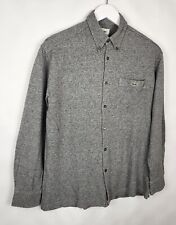 Lacoste Shirt Mens Small Grey Knit Long Sleeve Casual F6191 Cotton Button Down