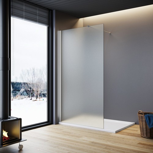 Frosted walk shower - walk,