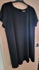 SAINSBURYS TU BLACK DRESS OFFICE WORK SIZE 22 EX CONDITION STRETCH