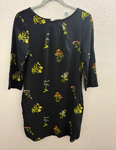 Black floral shift - floral,
