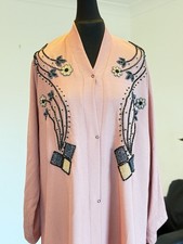 Muslim Women Embroidery Abaya Maxi Dress Kaftan 