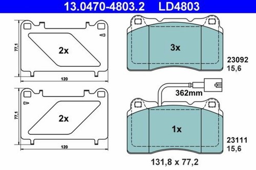 Disc ceramic brake - ceramic, set