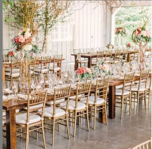 Gold chiavari chairs for hire - chairs,