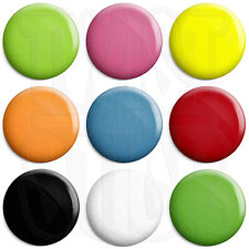 Plain 25mm Button Lapel Pin Badge, Blank Merit Badges, 12 Colours, Magnet Option
