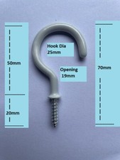 CUP HOOKS - Screw In All Sizes