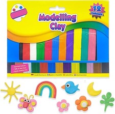 Kids Colours Modelling Clay Set Plastercine 12 different Colours Craft Set