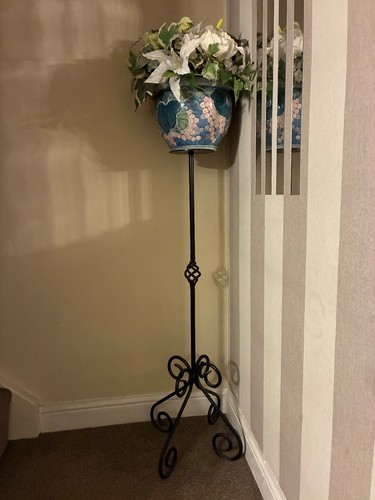 Wrought iron plant pot holder - wrought,