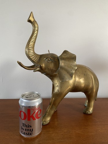 Vtg brass elephant animal - vtg,