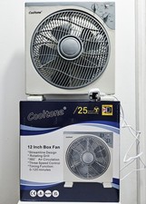 12" Box Fan 3 Speed 360° Air Circulator Oscillating Table Fan Home & Office Fan