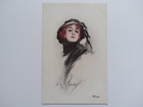 Original vintage art postcard - art,