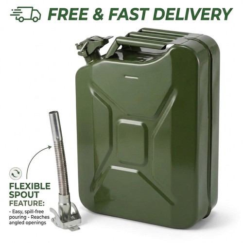 20l metal jerry can - 20l, green