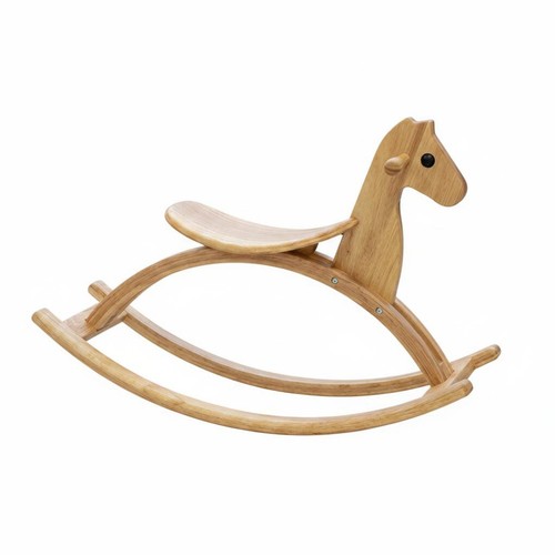 Wooden rocking horse nordic - wooden,