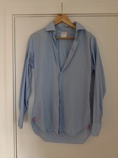 Thomas Pink Men's Blue Shirt, Size 15.5", Button Cuff, Excellent Condition